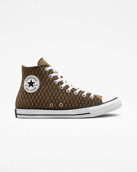 Tenisky Vysoke Converse Chuck Taylor All Star Herringbone Damske Hnede Biele | SK QA11CY0